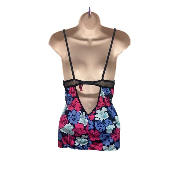 Y2K Betsey Johnson Mesh Floral Lace Babydoll Lingerie Sleepwear S - Picture 3 of 6